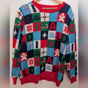 Aldi Multicolor Crewneck Sweater
